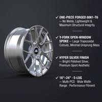 Nouvelles jantes monobloc forgées 16-24 pouces Hyper Silver Y Spoke, jantes en alliage léger haute performance pour Audi BMW Benz voiture de tourisme