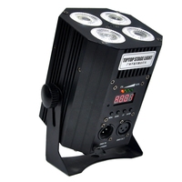 Projecteur de scène LED 4x18W RGBWA UV 6-en-1 DMX512 pour KTV, mariages, discothèques, bars, personnalisable, avec batterie et télécommande sans fil