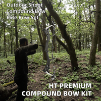 Arc à poulies professionnel réglable HUANTU Leiwanuo Pangu Pro, kit de tir à l'arc en métal, composants, force de traction 30-65 lb, longueur 96 cm