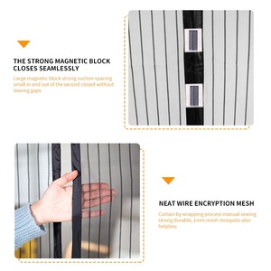Cierre de cortina automáticamente Manos libres Mosquitera imán Pantalla de puerta Cortinas magnéticas para puerta <span class=keywords><strong>con</strong></span> malla - Product Image 4