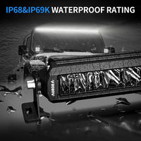 Barre lumineuse tout-terrain brevetée Aurora, barre lumineuse à une rangée de 10 pouces, 4x4, ATV UTV, SUV, camion, barres lumineuses à LED tout-terrain, en stock