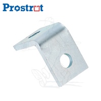 Plaque d'angle à 2 trous en acier zingué, norme ASTM, pour profilés Unistrut en C