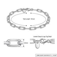 Bracelet Minimaliste en Or 14K Certifié IGI/GIA, Maillons Rectangulaires en Or Massif Poli Miroir, Bijou Quotidien Luxe Éclatant