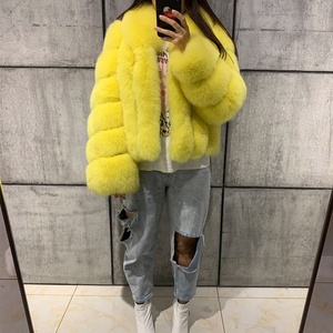 Giacca di pelliccia di volpe naturale a manica lunga da donna in pelliccia lunga da donna - Product Image 2