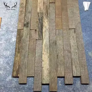 Stili multipli eco-friendly personalizzabile a buon mercato 3d mosaico di legno pannello di parete piastrelle mattone decorativo