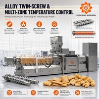 Ligne de production de nuggets de soja texturés à double vis robuste pour protéines végétales