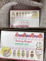 Mini figurines mignonnes Hipsters Angels, série Cadeau d'anniversaire, thème Fraise Framboise, boîte surprise, jouet tendance