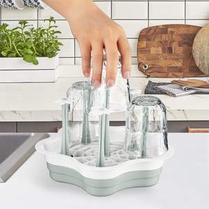Countertop Drying <b>Rack</b> for Insulated Water Bottles <b>Drinking</b> Glasses Sport Baby Bottles Tumblers Mugs Drying <b>Rack</b> with Drain Tray - Product Image 6