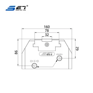 Q160-T/C/Y/F Precisionic Machining Pneumatic Clamp Vise For Zero-point Systems