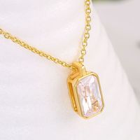 Uxury-pendientes largos de 18K para mujer, cadenas de eslabones