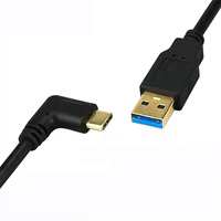 Câble de charge USB-C en forme de L, angle droit, 90 degrés, câble USB3.1, câble d'alimentation USB A vers USB C