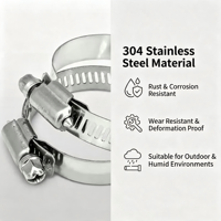 Colliers de serrage miniatures en acier inoxydable 304 à tête cruciforme américaine pour applications minières, colliers de serrage pour tuyaux, pinces pour conduites d'eau