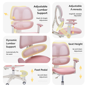 <span class=keywords><strong>Sedia</strong></span> da Studio Intelligente <span class=keywords><strong>per</strong></span> Bambini ad Uso Domestico, Alta Qualità, Design Moderno Ergonomico, Regolabile in Altezza con Ruote - Product Image 2