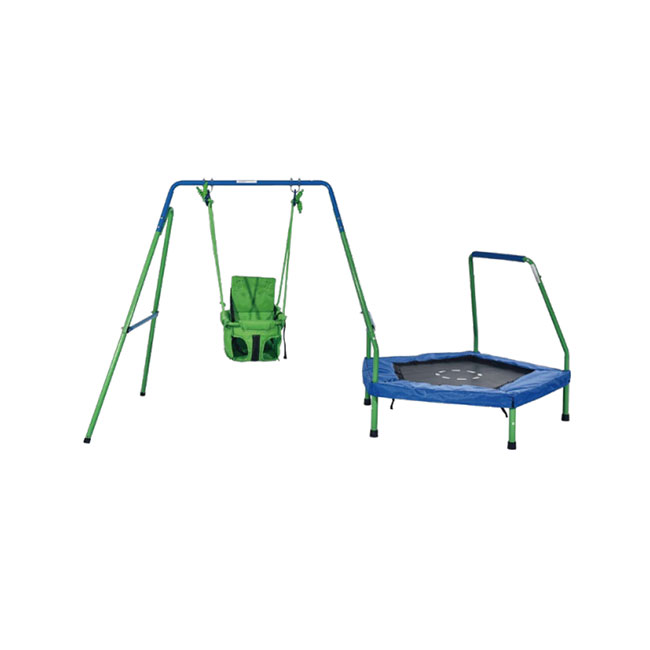 Factory Hot Sale Garden Swing Kids Garden Play Set Toy Swings With Trampoline