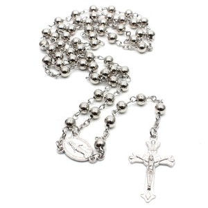 <span class=keywords><strong>Collana</strong></span> <span class=keywords><strong>Rosario</strong></span> Vintage Bicolore <span class=keywords><strong>Oro</strong></span> e Argento con Perline <span class=keywords><strong>in</strong></span> Rame da 6mm e Croce - Accessori all'Ingrosso per E-commerce Transfrontaliero - Product Image 2