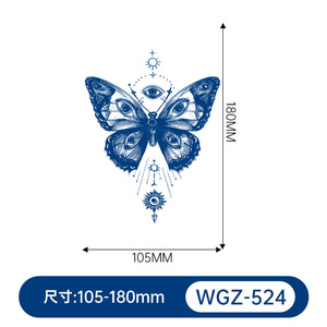 2026 Tatuajes temporales semipermanentes para el pecho, diseño <span class=keywords><strong>de</strong></span> mariposa y <span class=keywords><strong>zorro</strong></span>, a prueba <span class=keywords><strong>de</strong></span> agua, venta al por mayor para fabricantes - Product Image 6