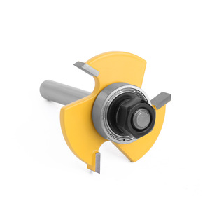 Fraise en forme de T à roulement à billes jaune, longueur de coupe de 8 mm, 2 cannelures pour le travail du bois - Product Image 2
