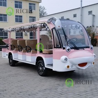 Véhicule électrique de visite écologique avec volant gauche de bus touristique à thème de taille compacte