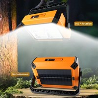 Lampe Solaire d'Urgence LED Rechargeable Portable en ABS, Idéale pour les Marchés, les Stands et le Camping – Éclairage Solaire pour l'Extérieur