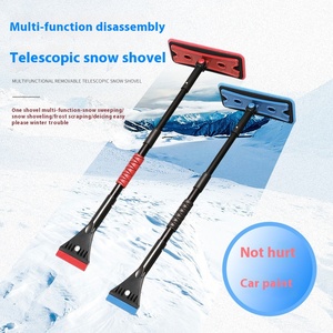 Pelle à neige pour voiture d'hiver en éponge EVA télescopique détachable 3 en 1, grattoir à glace efficace pour le déneigement et l'élimination de la glace - Product Image 1