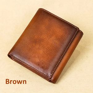 Pour <span class=keywords><strong>Amazon</strong></span> hommes Vintage grande capacité 70% RFID portefeuille antivol fentes pour cartes multifonctionnelles fente pour carte d'identité à feuilles mobiles courte - Product Image 5