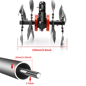 Testa Ingranaggi Multifunzione per Decespugliatore Lavoro di Sarchiatura Scavo e Coltivazione con Lama per Tosaerba e Ruota Zappatrice - Product Image 2