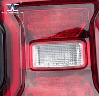 Populaire aftermarket auto accessoires feu arrière led rouge feu arrière remplacement ABS feu arrière pour wrangler jl 17 +