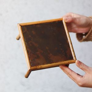 Chinese Style Bamboo <b>Tea</b> Table Square Heat Resistant Kung Fu <b>Tea</b> <b>Tray</b> For Afternoon <b>Tea</b> Display Storage - Product Image 4