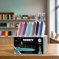 Crayon de couleur Shorty One W200ESP12, corps en plastique à prise souple, mine italienne noire, pour lycée, modèle 2024, en vrac pour l'école
