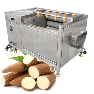 Peladora de Patatas Pequeña <span class=keywords><strong>Industrial</strong></span> Automática con Rodillo de Cepillo de 400 KG/H y 1.1KW - Product Image 1