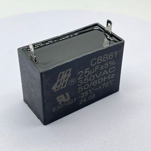 Condensateurs de fonctionnement Hongye AC Motor CBB61 0.6-4µF à film polypropylène, tension nominale 250-450V, emballage perforé, 2 connexions à bornes pour - Product Image 1