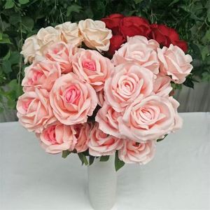 C-1065 <span class=keywords><strong>Ted</strong></span> Bakerencylopaedia Bouquet de roses artificielles en soie florale fait main 50 pièces pour Noël, fête des mères, maison/mariage - Product Image 6