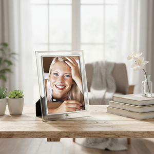 Cadre photo en cristal avec verre vertical 100x150mm, cadre en métal, impression sérigraphique décorative, taille 5x7 - Product Image 3