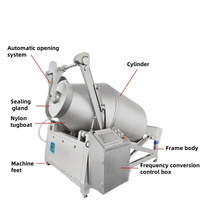 Máquina de vacío de alta capacidad de 650L-3700L para voltear carne, marinador hidráulico para carne de res, pollo y filetes, volteador de carne de aves.