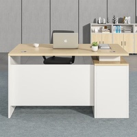 Bureau d'écriture ergonomique simple en bois avec tiroirs, poste de travail moderne pour la maison et l'école, mobilier durable