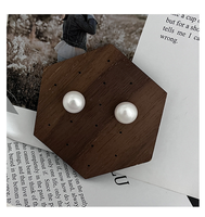 Boucles d'oreilles clous en perles d'eau douce naturelles, perles de pain de grande taille sans noyau 12,5-13 mm, aiguille en argent sterling S925 pleine alliage, style rétro