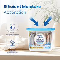 Mini déshumidificateur Whispering Rose 600ml pour armoire, séchoir à vêtements, déshydratant, boîte absorbante d'humidité pour chambre à coucher, usage domestique PurFresh
