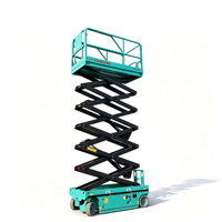 Plateforme élévatrice à ciseaux électrique hydraulique autotractée avec commande proportionnelle et système de descente d'urgence pour travaux en hauteur