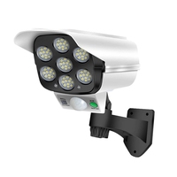 Lampe solaire à détecteur de mouvement 77LED étanche IP65 pour l'extérieur Lampes de jardin de rue Lampe de caméra virtuelle de sécurité/