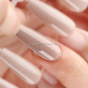 Faux ongles artificiels en forme de cercueil, naturels, longs, à pression complète, look quotidien, <span class=keywords><strong>capsule</strong></span> gel x, couleur, faux ongles, fournisseurs de conseils - Product Image 2