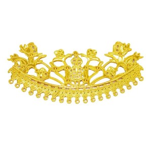 Matériau de la couronne Hubu: fer avec placage d'or, fleur en forme d'arc multi-trous de 90mm, feuille d'or, <span class=keywords><strong>gourde</strong></span> multiple - Product Image 1