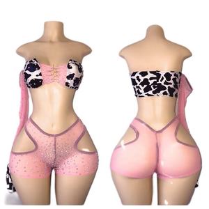 ÉLITES En Gros Personnalisé Sexy Jarretière Ceinture Short De Partie Pole Dance Booty Shorts - Product Image 4