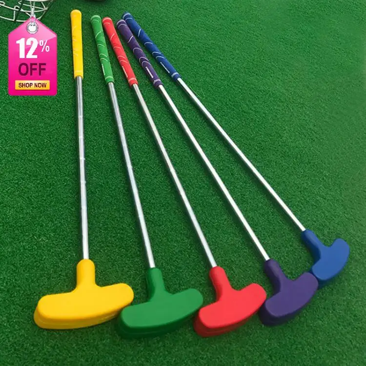 different size High quality assorted color rubber head Kids mini golf course double face golf putter