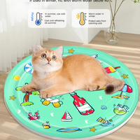 Alfombrillas Redondas para Mascotas con Diseño de Dibujos Animados, Modernas, Resistentes al Desgaste, Impermeables, Fáciles de Limpiar, de PVC Grueso, para Invierno