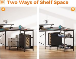 Ajunion L hình chơi game Bàn 48 "W máy tính bàn USB sạc cổng cửa hàng chơi game Bảng Đèn LED 10 màu sắc 6 độ sáng - Product Image 6