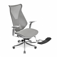 Nouvelle chaise ergonomique haut de gamme en mesh, dossier en alliage d'aluminium, coussin épais, chaise de bureau de direction de luxe