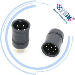 Integrated plug Lutronic 123903T0CB M12 3pin 4pin 5pin insert connector male A-coded IP67 with solder cups