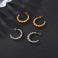 Boucles d'oreilles créoles Gaovo tendance en forme de boule soudée pour femme, en acier inoxydable plaqué or 18 carats, résistantes au ternissement, bijoux d'oreille à la mode