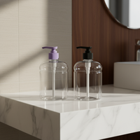 Flacon pompe transparent vide en PET pour savon liquide, crème de soin et désinfectant pour les mains