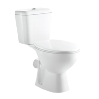 Cuvette de toilette en céramique deux pièces en céramique avec siphon en S de style européen pour toilettes